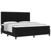Pat cu arcuri cu headboard Negru 200 x 200 cm țesătură - WALTI WALTI