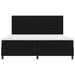 Pat cu arcuri cu headboard Negru 200 x 200 cm țesătură - WALTI WALTI
