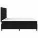 Pat cu arcuri cu headboard Negru 200 x 200 cm țesătură - WALTI WALTI