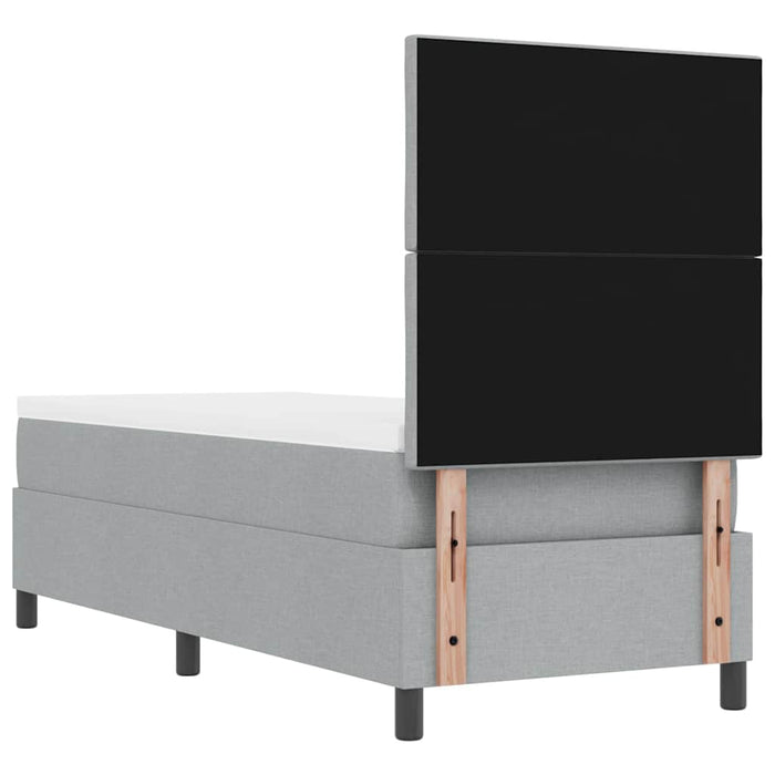 Pat cu arcuri cu saltea Gri deschis 80 x 200 cm țesătură - WALTI WALTI