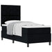 Pat cu arcuri cu headboard Negru 80 x 200 cm țesătură - WALTI WALTI