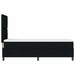 Pat cu arcuri cu headboard Negru 80 x 200 cm țesătură - WALTI WALTI