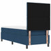 Pat cu arcuri cu headboard albastru 80 x 200 cm țesătură - WALTI WALTI