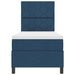 Pat cu arcuri cu headboard albastru 80 x 200 cm țesătură - WALTI WALTI
