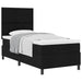 Pat cu arcuri cu headboard Negru 90 x 200 cm țesătură - WALTI WALTI