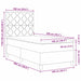 Pat cu arcuri cu headboard Gri închis 100 x 200 cm țesătură - WALTI WALTI