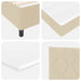 Pat cu arcuri cu saltea cu headboard Crem 100 x 200 cm țesătură - WALTI WALTI