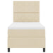 Pat cu arcuri cu saltea cu headboard Crem 100 x 200 cm țesătură - WALTI WALTI