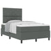 Pat cu arcuri cu headboard Gri închis 120 x 190 cm țesătură - WALTI WALTI