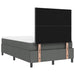 Pat cu arcuri cu headboard Gri închis 120 x 190 cm țesătură - WALTI WALTI