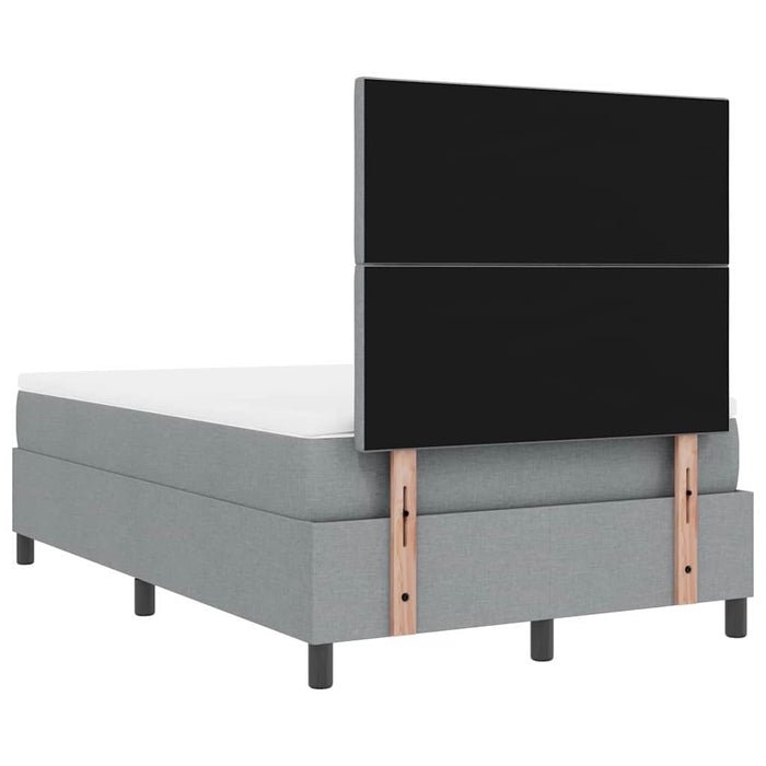 Pat cu arcuri cu saltea Gri deschis 120 x 200 cm țesătură - WALTI WALTI