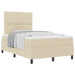 Pat cu arcuri cu saltea cu headboard Crem 120 x 200 cm țesătură - WALTI WALTI