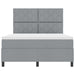 Pat cu arcuri cu headboard Gri deschis 140 x 190 cm țesătură - WALTI WALTI