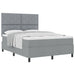 Pat cu arcuri cu headboard Gri deschis 140 x 200 cm țesătură - WALTI WALTI
