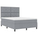 Pat cu arcuri cu headboard Gri deschis 140 x 200 cm țesătură - WALTI WALTI