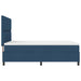 Pat cu arcuri cu headboard albastru 140 x 200 cm țesătură - WALTI WALTI