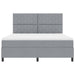 Pat cu arcuri cu headboard Gri deschis 180 x 200 cm țesătură - WALTI WALTI