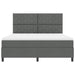 Pat cu arcuri cu headboard Gri închis 180 x 200 cm țesătură - WALTI WALTI