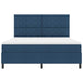 Pat cu arcuri cu headboard albastru 180 x 200 cm țesătură - WALTI WALTI