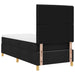 Pat cu arcuri cu saltea cu headboard Negru 90 x 190 cm țesătură - WALTI WALTI