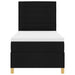 Pat cu arcuri cu saltea cu headboard Negru 90 x 200 cm țesătură - WALTI WALTI