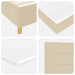 Pat cu arcuri cu saltea cu headboard Crem 140 x 200 cm țesătură - WALTI WALTI