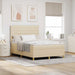 Pat cu arcuri cu saltea cu headboard Crem 140 x 200 cm țesătură - WALTI WALTI