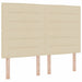 Pat cu arcuri cu saltea cu headboard Crem 140 x 200 cm țesătură - WALTI WALTI