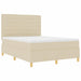Pat cu arcuri cu saltea cu headboard Crem 140 x 200 cm țesătură - WALTI WALTI