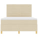 Pat cu arcuri cu saltea cu headboard Crem 140 x 200 cm țesătură - WALTI WALTI