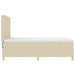 Pat cu arcuri cu saltea cu headboard Crem 140 x 200 cm țesătură - WALTI WALTI