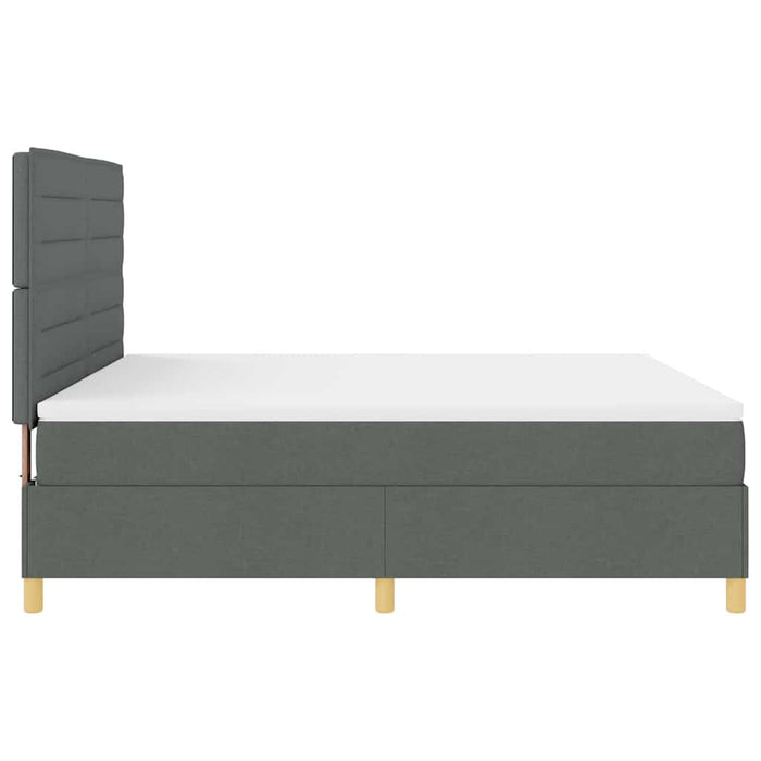 Pat cu arcuri cu saltea Gri închis 180 x 200 cm țesătură - WALTI WALTI