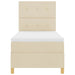 Pat cu arcuri cu saltea cu headboard Crem 80 x 200 cm țesătură - WALTI WALTI