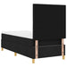 Pat cu arcuri cu headboard Negru 100 x 200 cm țesătură - WALTI WALTI