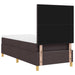 Pat cu arcuri cu headboard Maro închis 100 x 200 cm țesătură - WALTI WALTI
