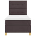 Pat cu arcuri cu headboard Maro închis 100 x 200 cm țesătură - WALTI WALTI
