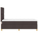 Pat cu arcuri cu headboard Maro închis 100 x 200 cm țesătură - WALTI WALTI