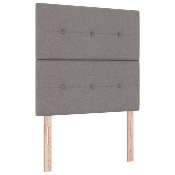 Pat cu arcuri cu saltea Gri taupe 120 x 190 cm țesătură - WALTI WALTI