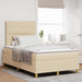 Pat cu arcuri cu saltea cu headboard Crem 120 x 190 cm țesătură - WALTI WALTI