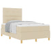 Pat cu arcuri cu saltea cu headboard Crem 120 x 190 cm țesătură - WALTI WALTI