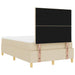 Pat cu arcuri cu saltea cu headboard Crem 120 x 190 cm țesătură - WALTI WALTI