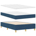 Pat cu arcuri cu headboard albastru 120 x 190 cm țesătură - WALTI WALTI