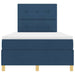 Pat cu arcuri cu headboard albastru 120 x 190 cm țesătură - WALTI WALTI