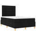 Pat cu arcuri cu headboard Negru 120 x 200 cm țesătură - WALTI WALTI