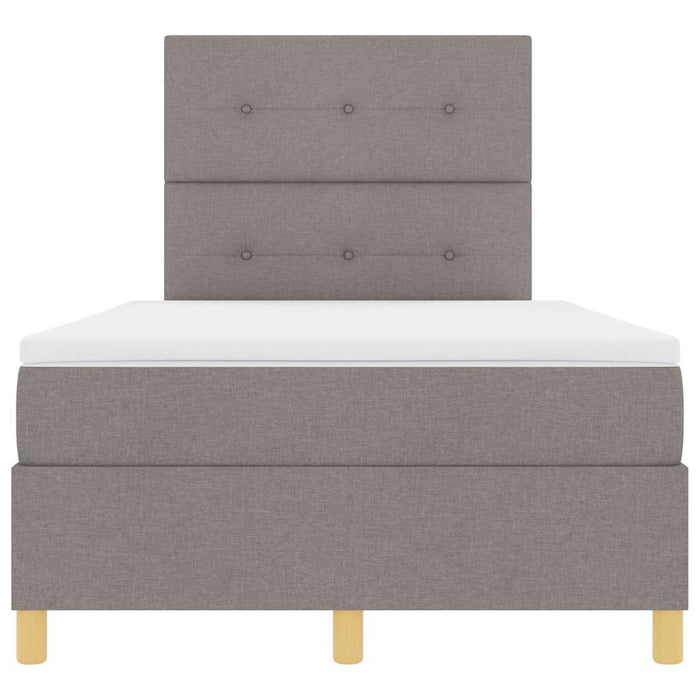 Pat cu arcuri cu saltea Gri taupe 120 x 200 cm țesătură - WALTI WALTI