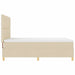 Pat cu arcuri cu saltea cu headboard Crem 140 x 190 cm țesătură - WALTI WALTI
