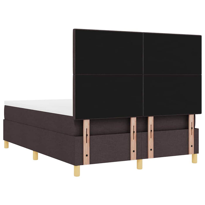 Pat cu arcuri cu saltea Maro închis 160 x 200 cm țesătură - WALTI WALTI