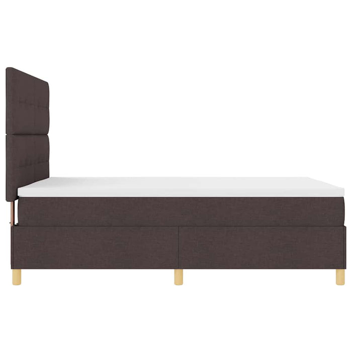 Pat cu arcuri cu saltea Maro închis 160 x 200 cm țesătură - WALTI WALTI