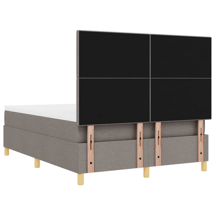 Pat cu arcuri cu saltea Gri taupe 160 x 200 cm țesătură - WALTI WALTI