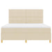 Pat cu arcuri cu saltea cu headboard Crem 180 x 200 cm țesătură - WALTI WALTI